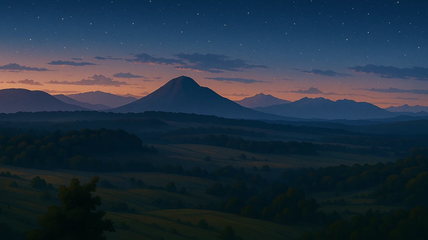 Montañas de noche